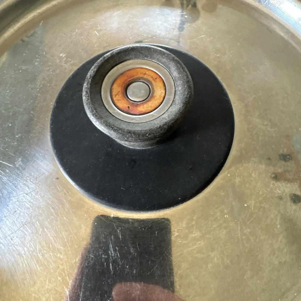 Vtg Revere Ware Sauce Pan & Double Boiler Stainless Steel Copper Core Chef Cook